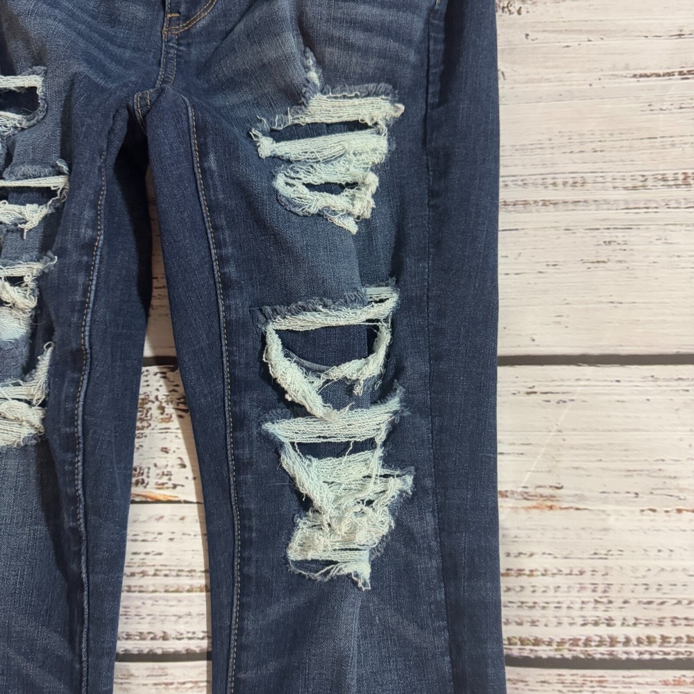 American Eagle Jeans‎ Next Level Stretch Jegging Distressed High Rise Women's 4 - Picture 4 of 16